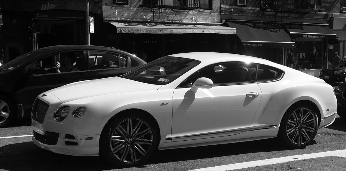 Black & White Bentley Coupe