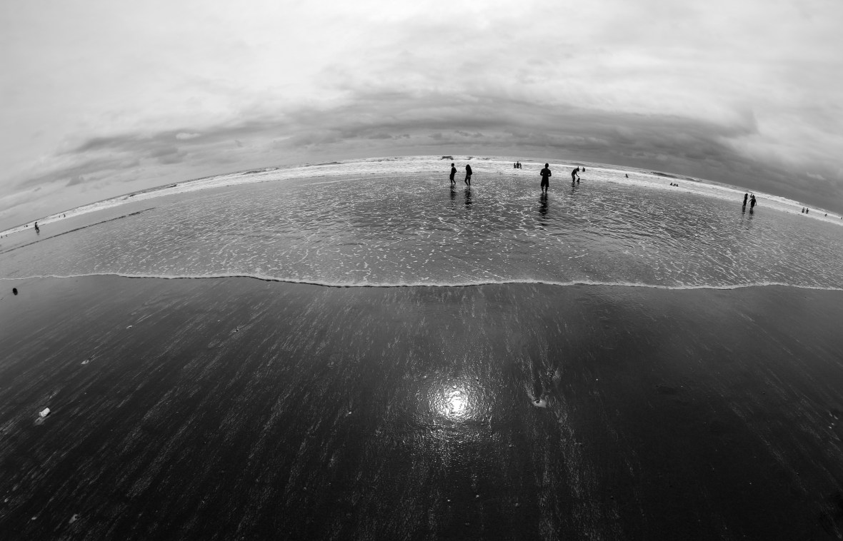 Beach Scene Black & White 2