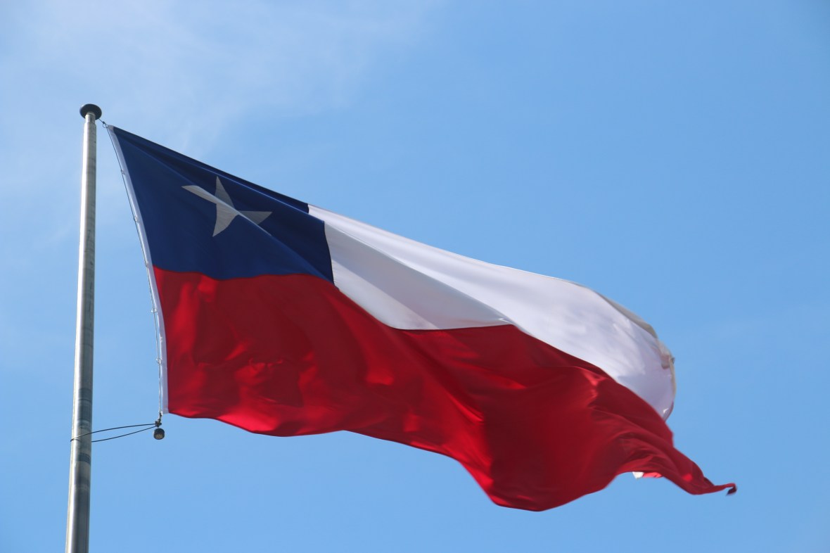 Chilean Flag Horizontal Closeup