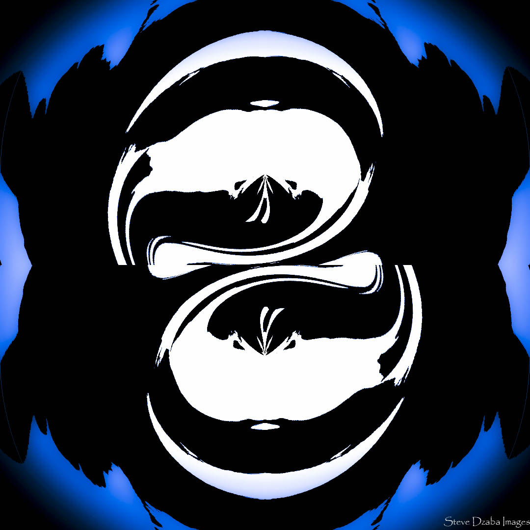 Abstract Portrait Series The Inkblot No.12 Cobalt Vignette